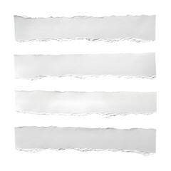 Fototapeta premium Isolated Torn Paper Edges Transparent Look