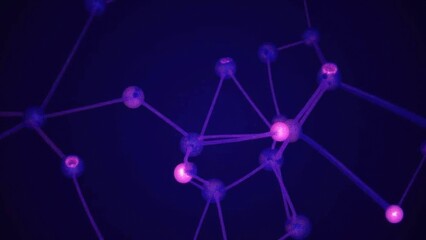 Schematic diagram of purple neurons