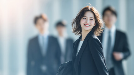 外回りの営業で働く女性