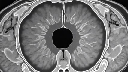 CT scan image of the eye