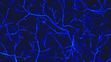 Image of blue nerve fibers