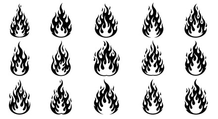 Black Flame Vector Graphic Collection