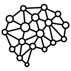 Neural Network Outline Icon