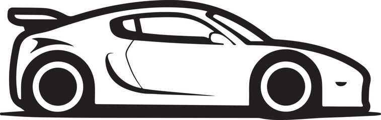 Racing Car Silhouette Vector Illustration