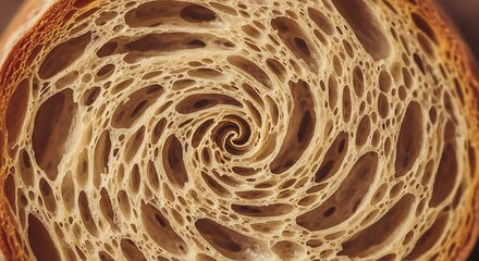 Bread Interior with Swirl Effect
