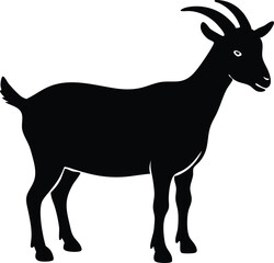  a goat silhouette vector