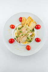 Fresh and delicious salad with dressing