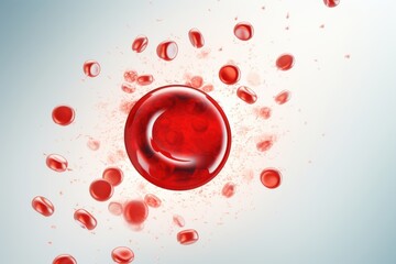 Red blood cells circulate in the human body showcasing vital life processes and oxygen transport