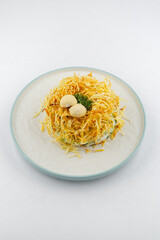 Fresh and delicious salad with dressing