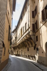 Tradition Florentine architecture of Via dei Vagellai, Florence, Italy
