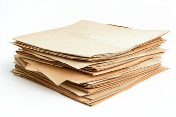 Neatly Organized Stack of White Paperwork: A Visual Representation of Office Efficiency and Business Documentation