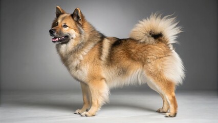 Eurasier on studio background