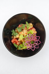 Fresh and delicious salad with dressing
