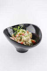 Fresh and delicious salad with dressing