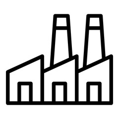 Factory icon. Vector line icon