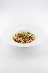 Fresh and delicious salad with dressing