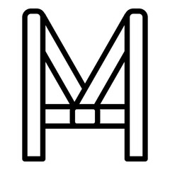 Harness icon. Vector line icon