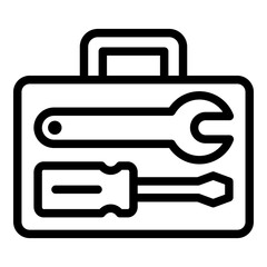 Toolbox icon. Vector line icon