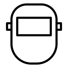 Welding mask icon. Vector line icon