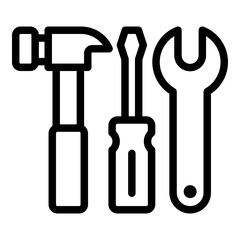 Tools icon. Vector line icon