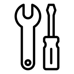 Tools icon. Vector line icon