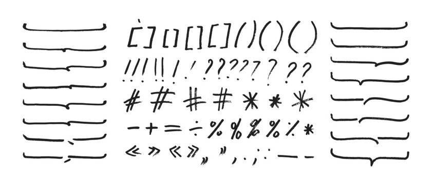 Marker felt pen or crayon doodle text frames, direction arrows and text marks emphasis scribbles collection. Headline doodle underline hand drawn set.