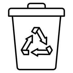 Recycling Bin Outline Icon