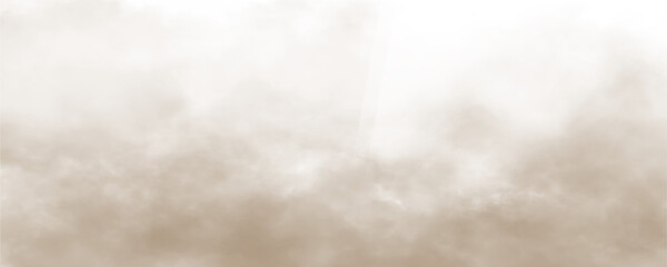 Dust sand soil smoke cloud particles isolated on png and white background. Brown sandstorm smog sand dust explosion rising cutout. Design elements for Compositing,overlay, Transparent