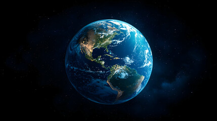 Fototapeta premium Pixelated Earth In Space