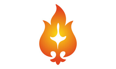 Pentecost Fire. Pentecost poster design for print or use as card, flyer or T shirt	