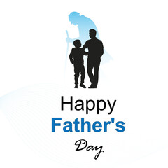 Father and Child Silhouette for Emotional Father&rsquo;s Day Card