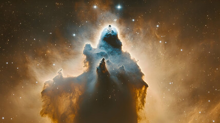 Cosmic nebula vibrant gas and dust clouds in space
