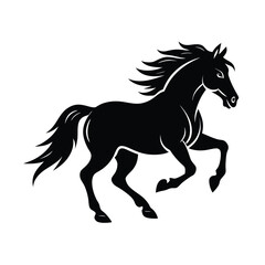 Mustang Galloping Vector Silhouette