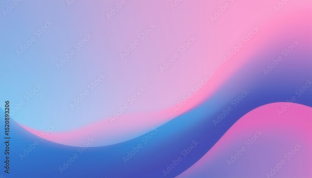 Poster  soft pastel gradient waves in pink blue and violet tones with smooth light transitions for abstract background, ideal for website header, branding element, or modern print media design