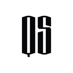 QS monogram logo design letter text name symbol monochrome logotype alphabet character simple logo