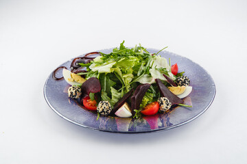 Fresh and delicious salad with dressing