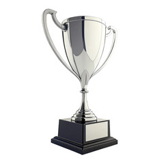 Silver Trophy on Black Base