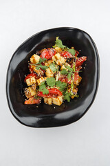 Fresh and delicious salad with dressing