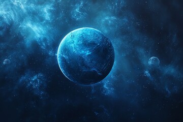 Obraz premium uranus planet in deep space.