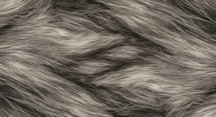 Fototapeta premium Gray-and-white fur texture close-up