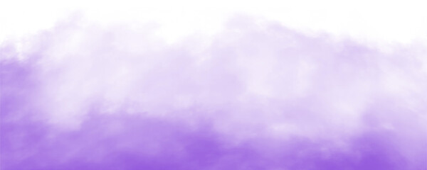 Dust purple fog and  smoke cloud particles isolated on png and white background. Purple smog sand dust explosion rising cutout. Design elements for Compositing, covering, overlay, Transparent