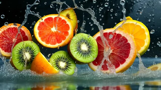 Juicy Citrus Splash: A Vibrant Burst of Freshness