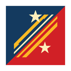 Abstract patriotic design stars stripes graphic