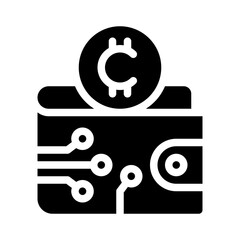 nft wallet glyph icon
