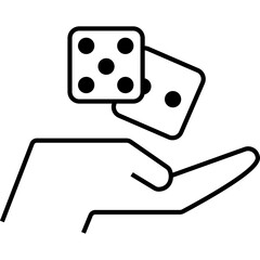  Dice Line Icon