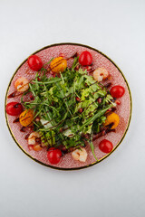 Fresh and delicious salad with dressing