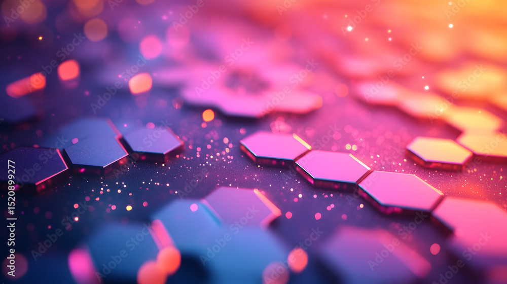 Poster abstract geometric hexagon pattern background