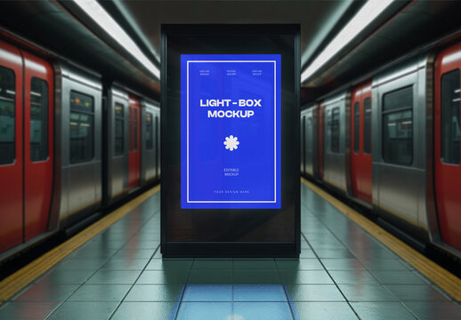 Lightbox Signage Display Mockup