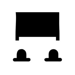 black and white blank sign