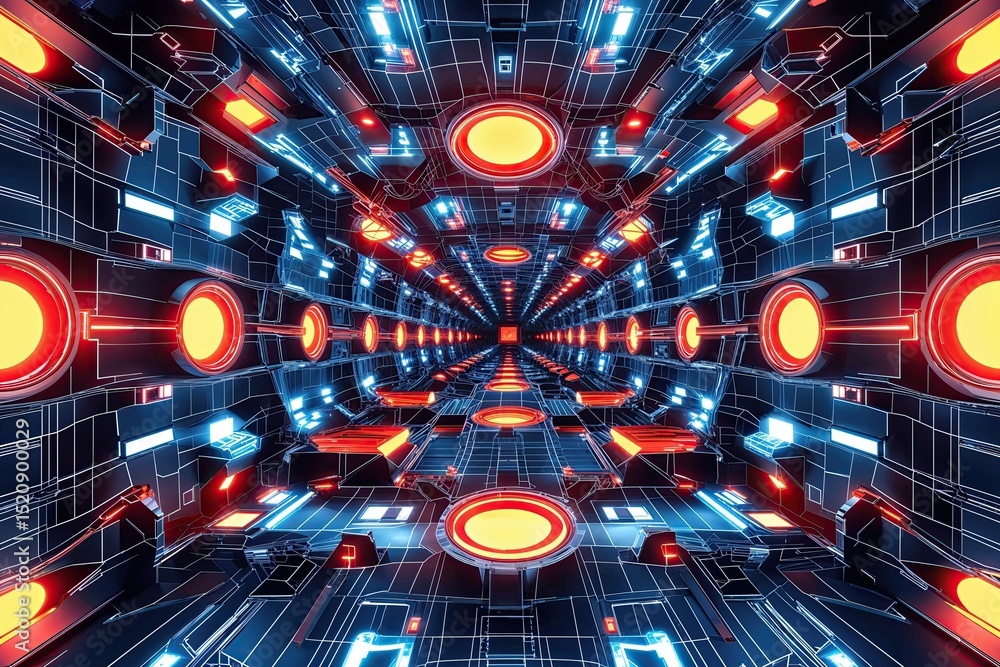 Poster eye-catching wireframe pattern highlighting innovative technology art in dynamic vector design